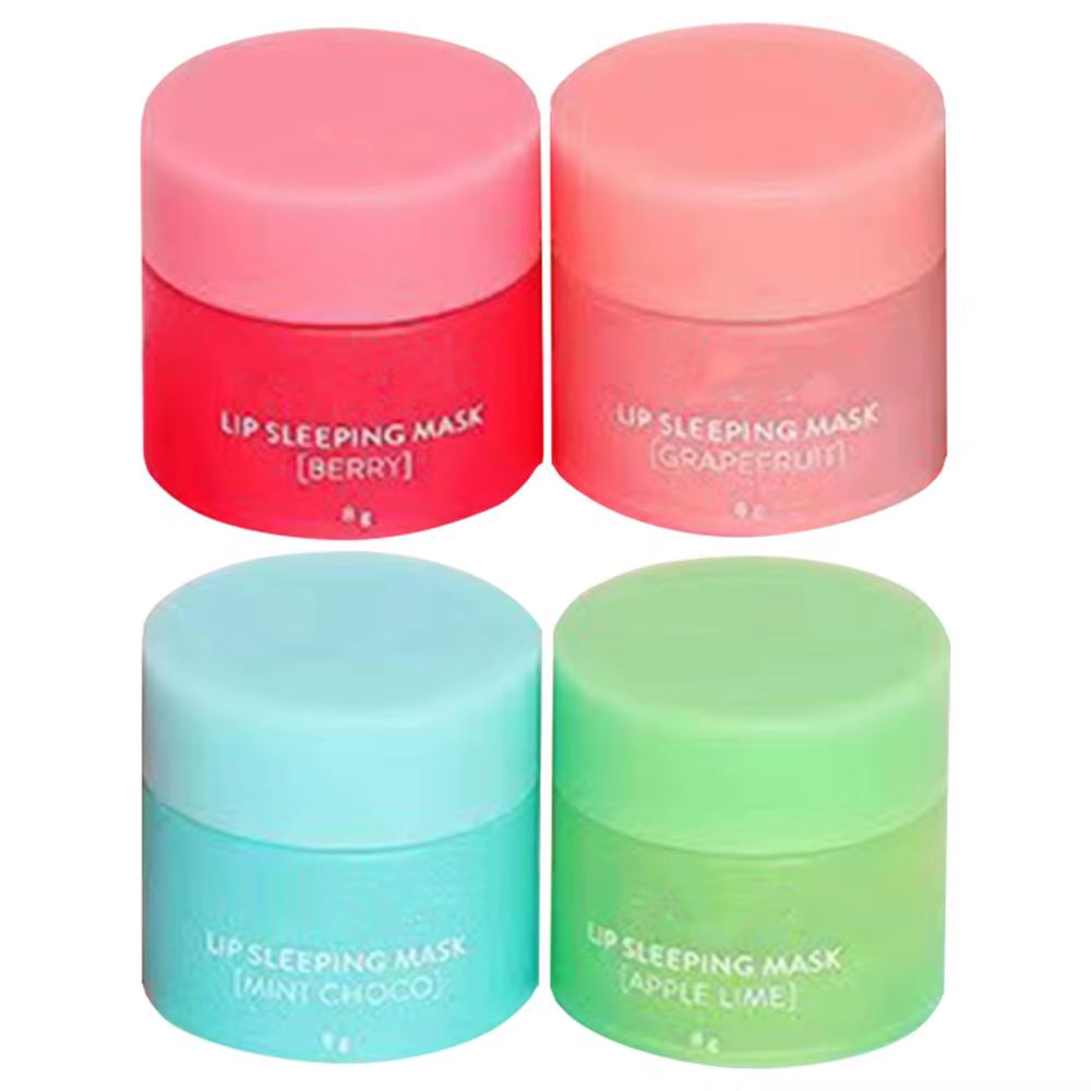 4Pcs Lip Sleeping Masque Nourishing Moisturizing Sleep Lip Masque Moisturizing Nourish Lip Balm Fade Lip Lines Lip Care Lip Mask