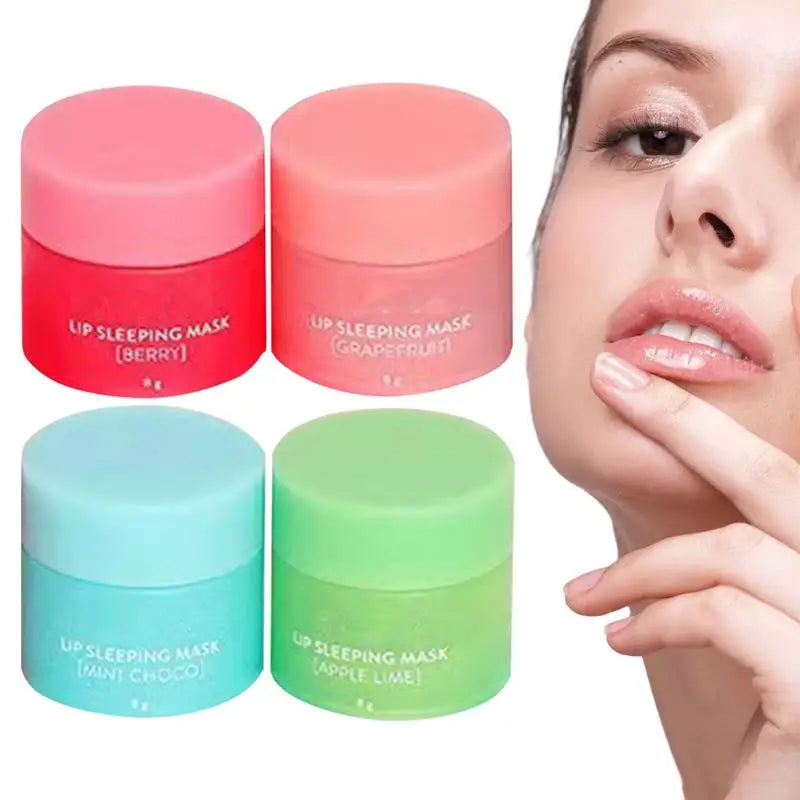 4Pcs Lip Sleeping Masque Nourishing Moisturizing Sleep Lip Masque Moisturizing Nourish Lip Balm Fade Lip Lines Lip Care Lip Mask