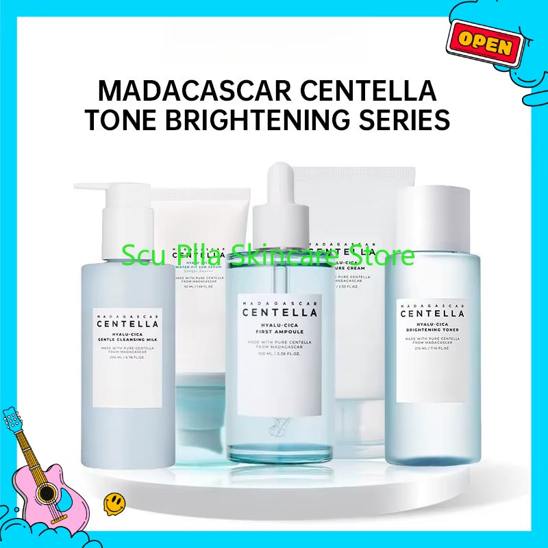 Korean Skincare Centella Asiatica Skincare Hyalu-Cica Cleanser 125Ml Essence 100Ml Cream 75Ml Toner 210Ml Moisturizing Mask 20G