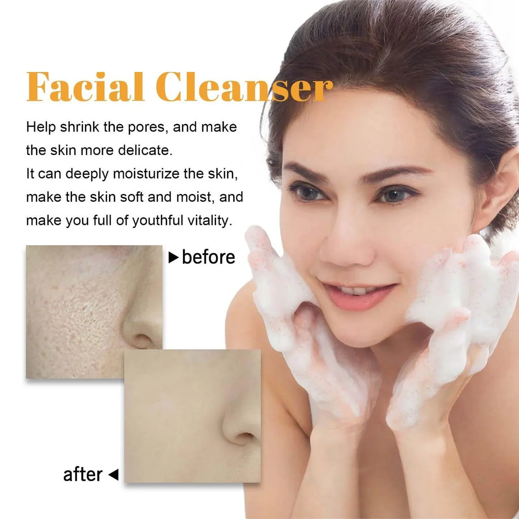Turmeric Facial Cleanser with Soft Brush – Deep Foaming Face Wash for Brightening, Acne Control & Glowing Skin (100Ml)