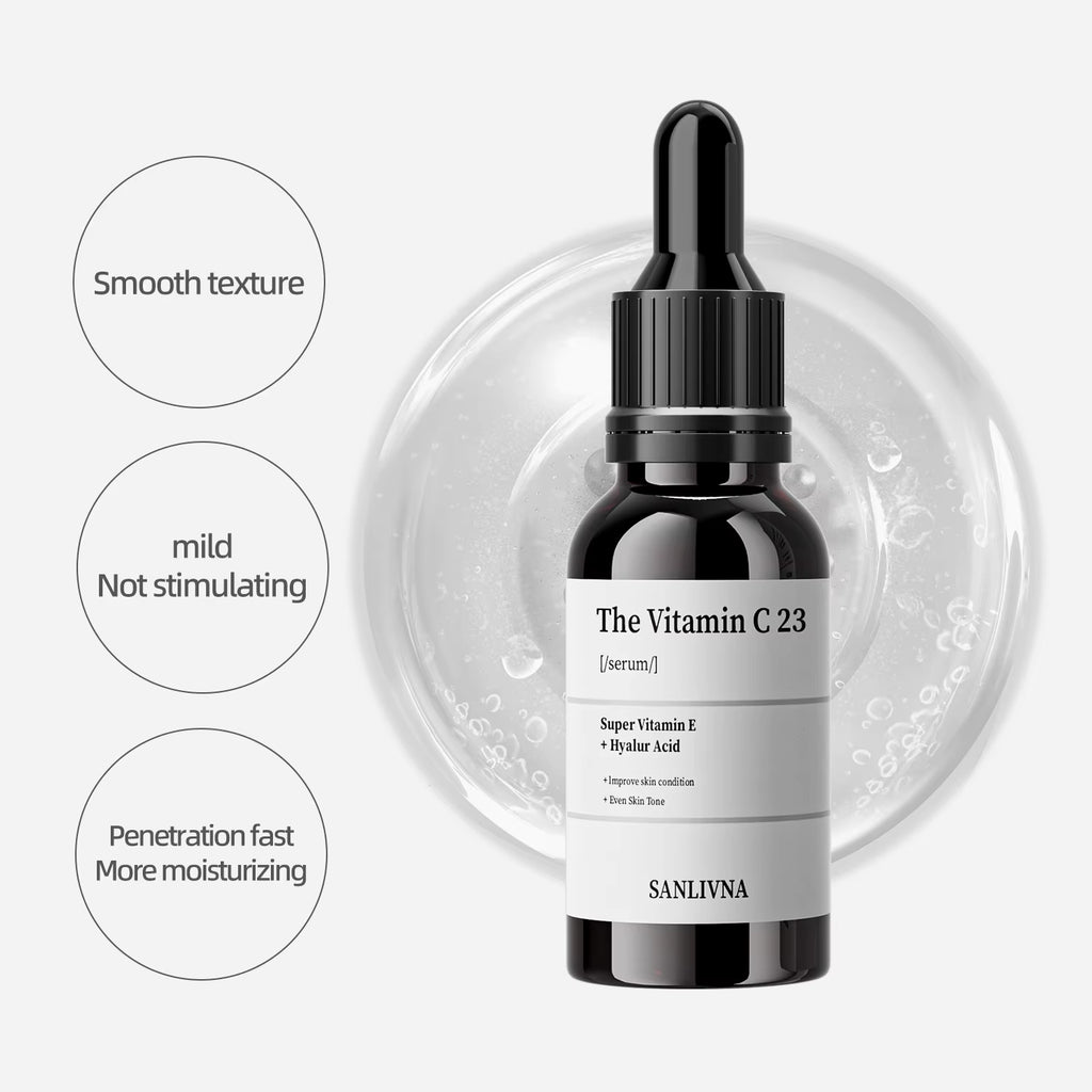 Sanlivna Korean Skincare 6 Peptide + 23% VC Duo - Firming & Revitalizing Serum Set