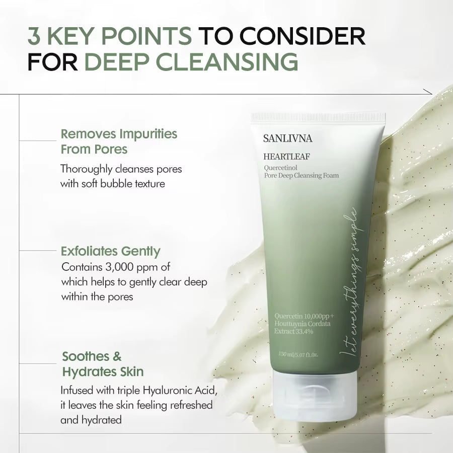 Sanlivna Korean Skincare Heartleaf 4-Piece Set - Oil Balance & Brightening with Soothing Complex