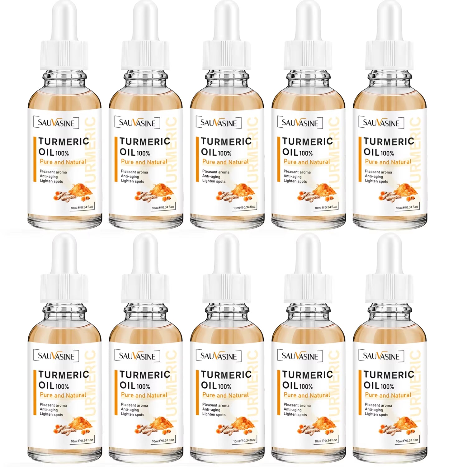 30Ml 100% Turmeric Oil anti Aging Face Whitening Serum Reduce Wrinkle Fine Lines Dark Spot Brightening Facial Lighten Men Women