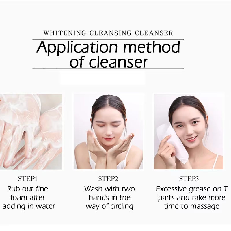 SENANA Amino Acid Face Cleanser Moisturizing Brightening Hydrating Oil-Control Nourishing Skin Care Facial Cleaning Tools