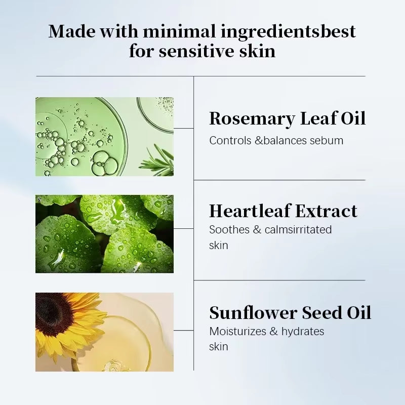 Korean  Heartleaf Pore Control Cleansing Oil Pore Care Blackhead Removal Makeup Daily Deep Facial Cleansing Oil Skincare Set