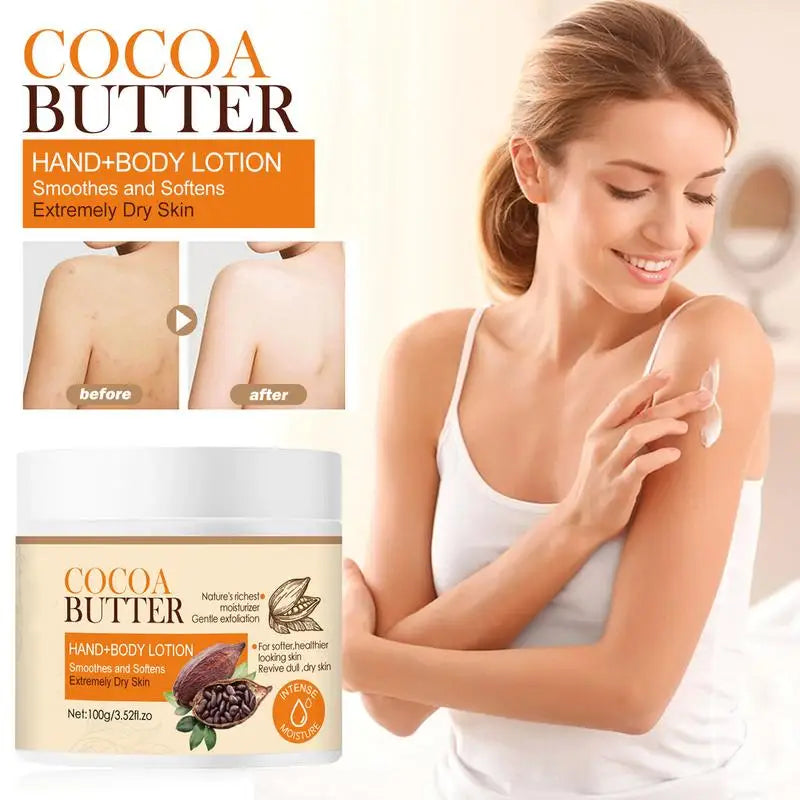 100Ml Cocoa Butter Body Butter Nourishing Cocoa Lotion Body Milk Hydrating Moisturizing Lotion for Dry Daily Skin Moisturizer