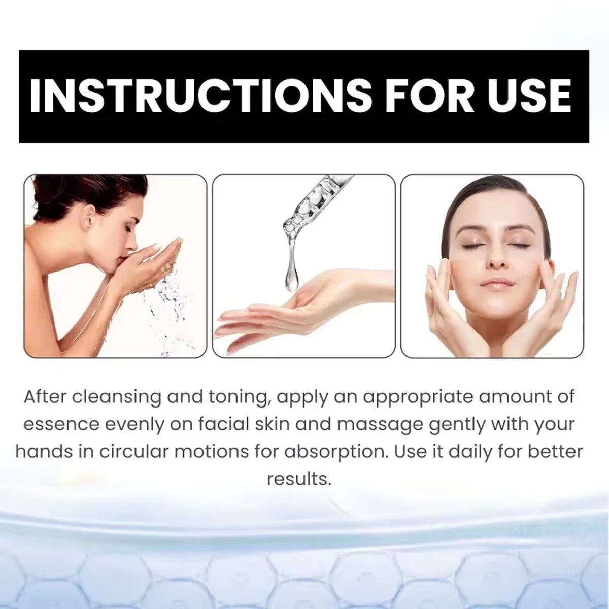 Facial Essential Oil Whitening Hyaluronic Acid Moisturizing Essence Intensive Care Fade Fine Lines Gold Skin Care