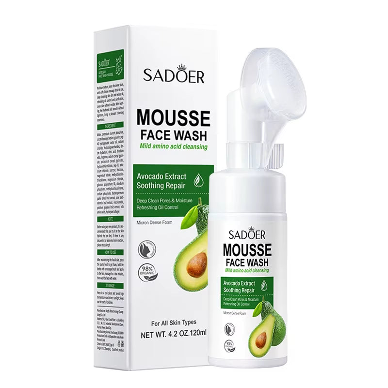 SAODER Fruits Facial Cleanser Face Wash Foam Massasge Cleansing Mossee Moisturizing Hydrating Korean Skin Care
