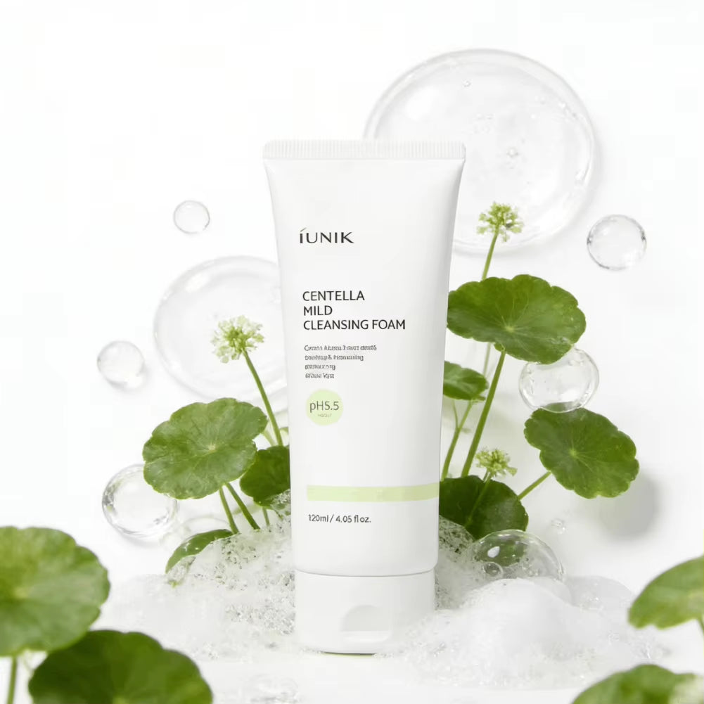 Korean IUNIK Beta-Glucan Skincare Set Centella Asiatica Facial Cleanser&Moisturizing Gel Propolis Eye Cream to Reduce Fine Lines