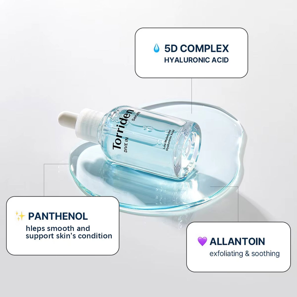DIVE-IN Low-Molecular Hyaluronic Acid Serum 50Ml,Refreshing & Non-Sticky,Barrier Support,K-Beauty,Korean Makeup