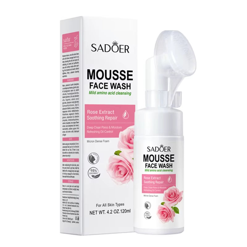SAODER Fruits Facial Cleanser Face Wash Foam Massasge Cleansing Mossee Moisturizing Hydrating Korean Skin Care