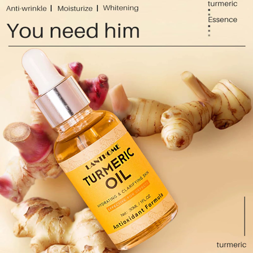30Ml Turmeric Oil Facial Turmeric Serums Deep Moisture Serums Turmeric Freckle Whitening Serum Nourish Smooth Face Skin Care