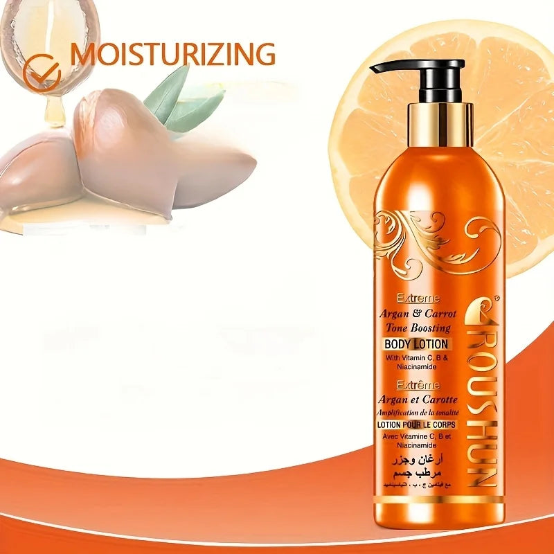 Moroccan Argan+Carrot Body Lotion Argan & Carrot Body Lotion 500Ml Large Capacity Body Lotion Cream Hydrating Moisturizing Autum