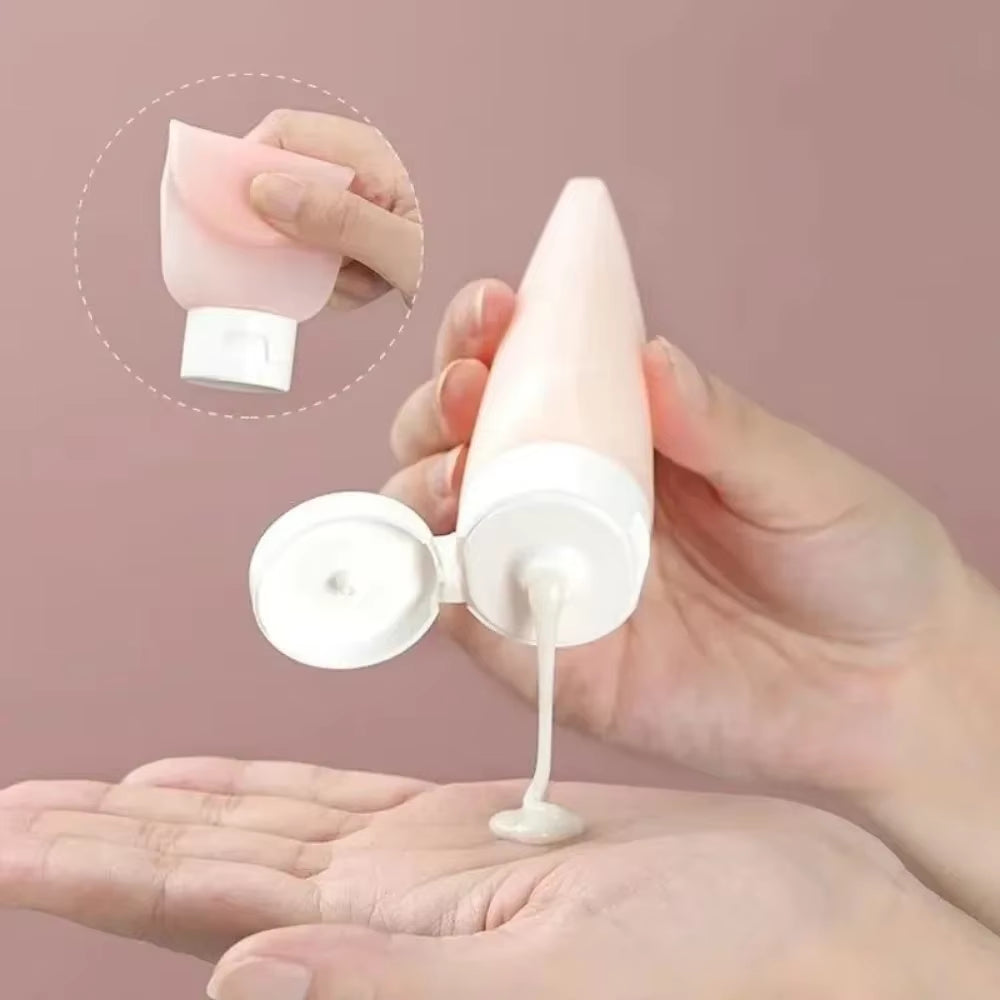4Pcs/Set Refillable Bottle 60Ml Soft Lotion Container Squeeze Tube Empty Bottle Portable Travel Shampoo Bottle