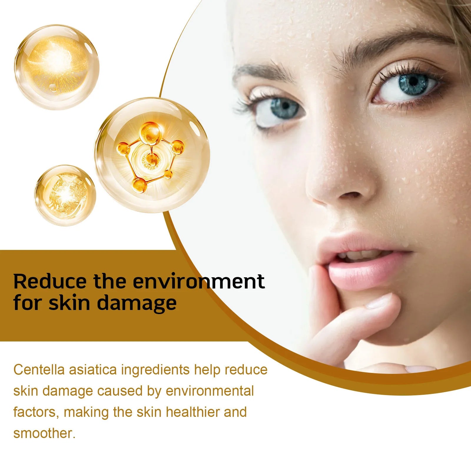 Centella Serum Nourish Improvement Dry Skin Smoothing Rejuvenation Brighten Moisturizing Hyaluronic Acid Face Essence Skin Care
