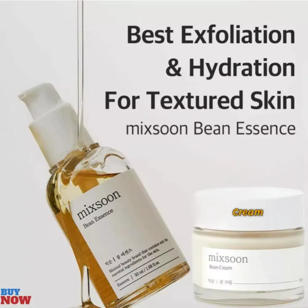 Mixsoon Bean Glass Skin Duo Essence 50Ml Cream 50Ml Hydrating Repair Korean Skincare