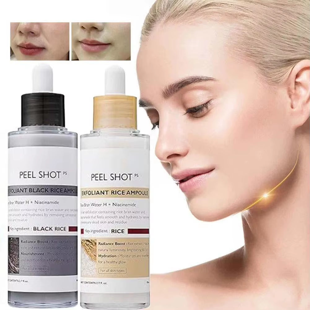 Rice Exfoliating Serum Facial Moisturizer Blackhead Removal Pore Shrinking Korean Skin Care Hydrating Face Serum Brightening