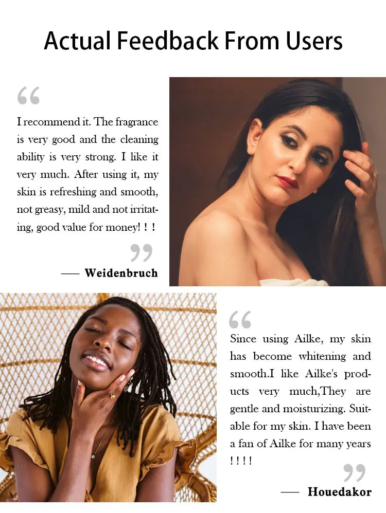 AILKE Ensemble de blanchiment au collagène pour tous les types de peau, éclaircissant, réduit les taches foncées, les taches de rousseur, l'hyperpigmentation, même le teint