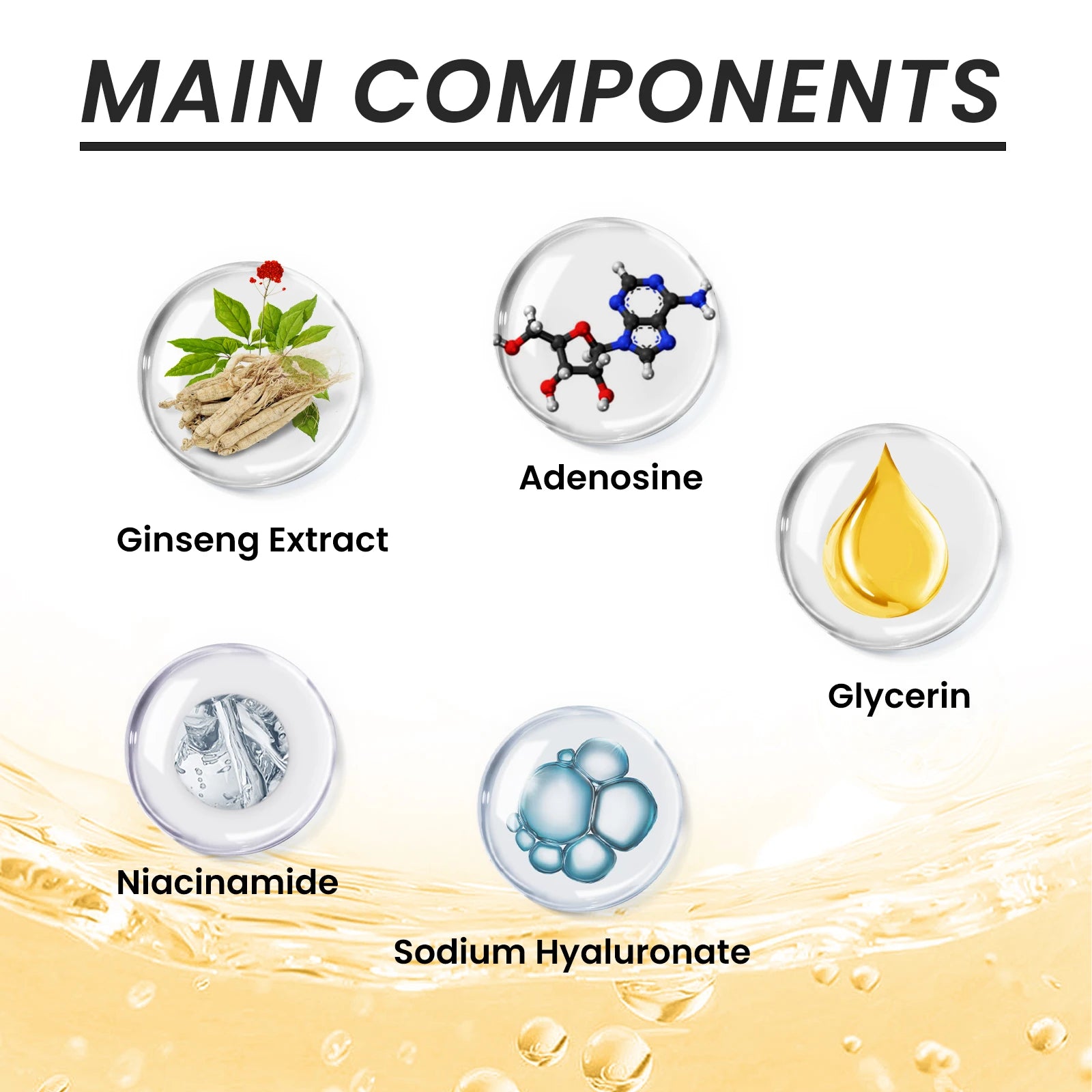 Essence de Ginseng pour le visage, hydrate, éclaircit les ridules, lisse, restaure la peau sèche et terne, sérum éclaircissant, Toner de soin hydratant pour le visage