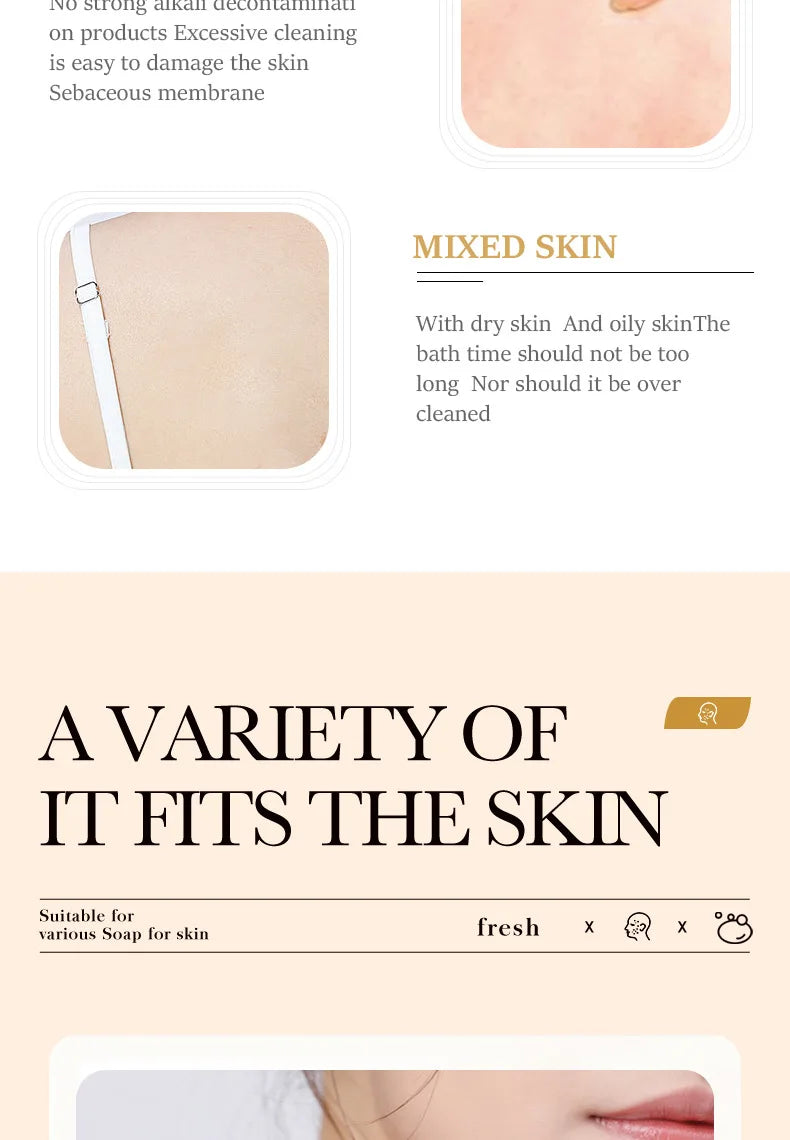 BIOAQUA savon pour le visage en pulpe brute de riz blanc mousse de lavage du visage nettoyant pour le visage hydratant contrôle de l'huile corps bain savon fait à la main