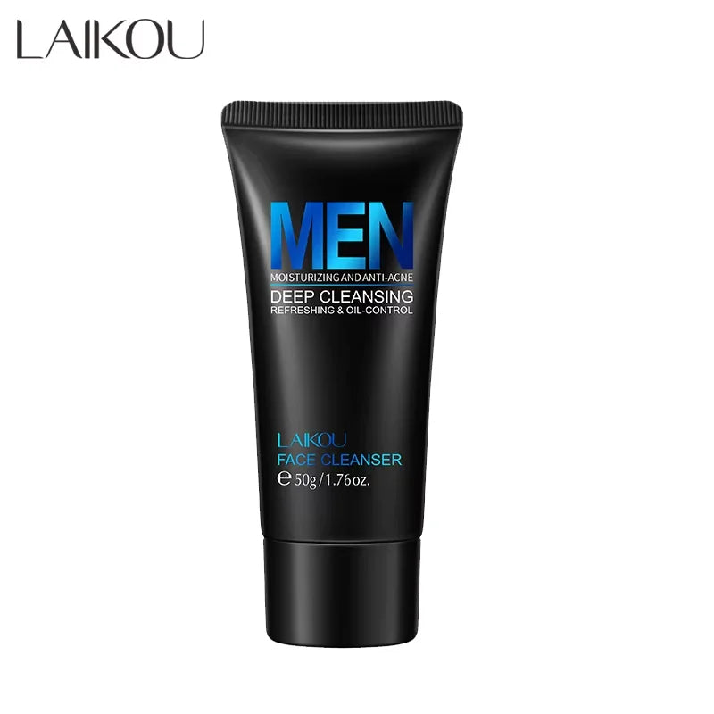 LAIKOU hommes nettoyant pour le visage lavage du visage hydratant homme soins de la peau contrôle du sébum points noirs enlever gommage cosmétiques profond Norishing 50g