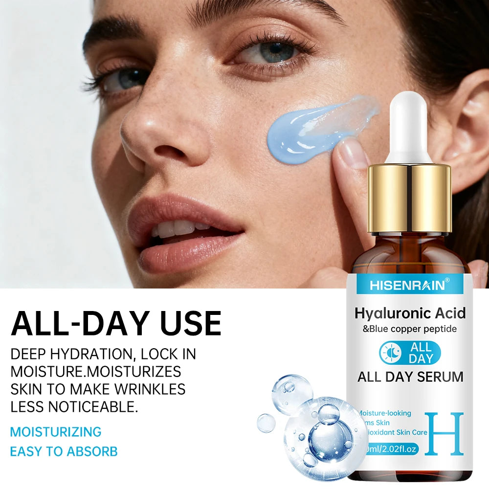 HISENRAIN Sérum Vitamine C + Rétinol + Acide Hyaluronique Duo |   Combo éclaircissant et hydratation anti-âge |   Pour tout type de peau.