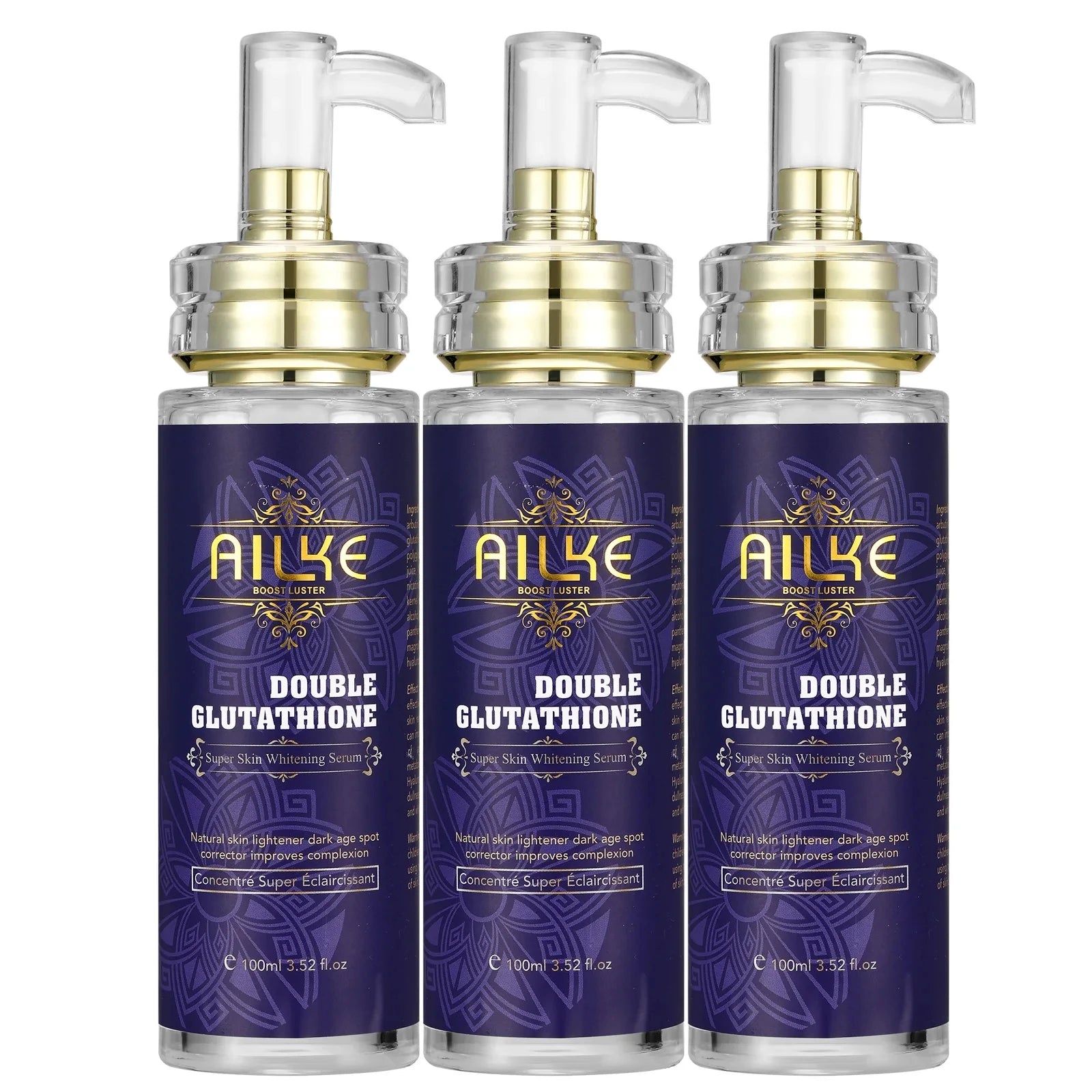 AILKE Kit de soins de la peau 5 en 1 au glutathion pour femmes, avec Lotion pour le corps, sérum, crème anti-taches foncées, crème pour le corps, savon éclaircissant