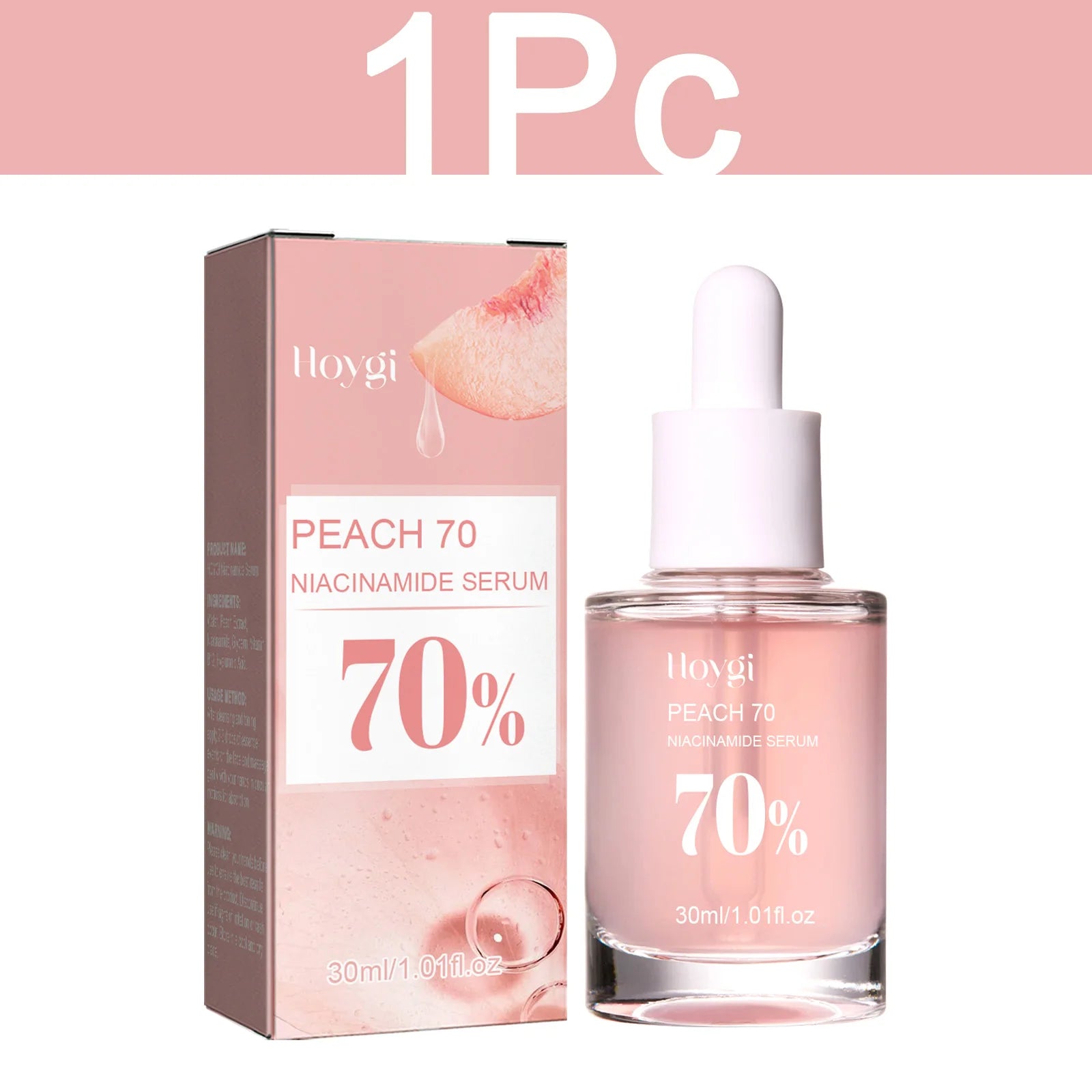 HOYGI pêche Niacinamide sérum pour le visage fondu mélanine tache foncée rétrécit les Pores lisse éclaircir la peau hydratant rajeunissement soins de la peau