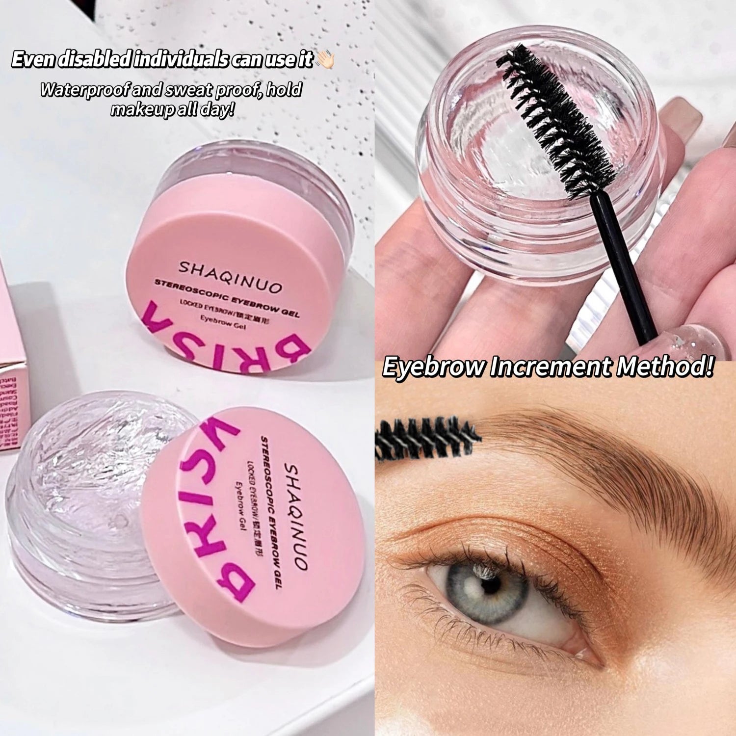 Regina EyebloggGel Gel, Crée des sourcils naturels, Styling, tridimensionnel, Bergame
