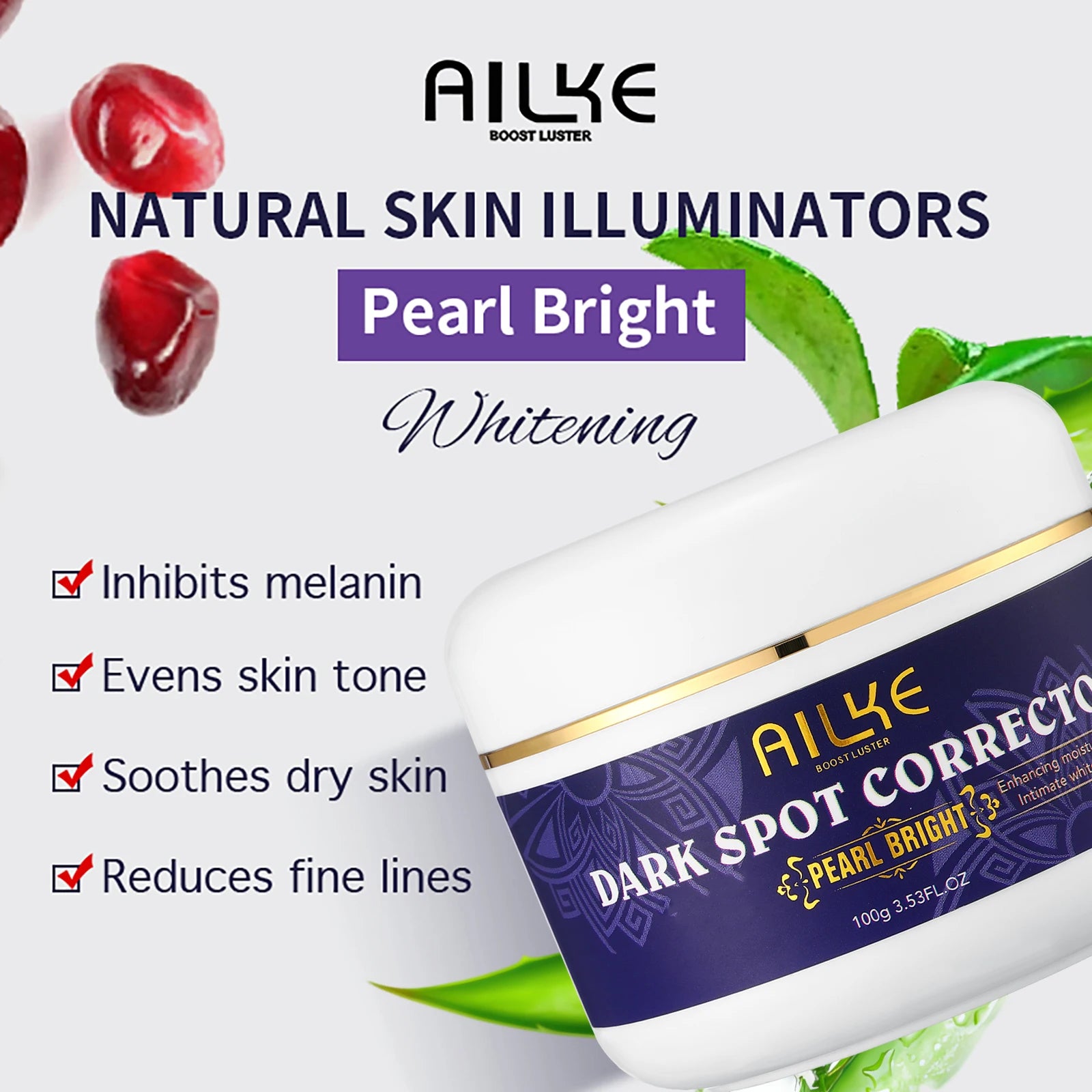 AILKE Kit de soins de la peau 5 en 1 au glutathion pour femmes, avec Lotion pour le corps, sérum, crème anti-taches foncées, crème pour le corps, savon éclaircissant