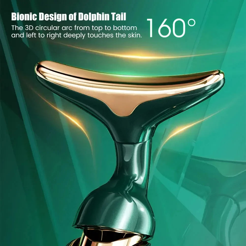 HOMEFISH 3 en 1 dispositif de Lifting du visage cou Massage des yeux du visage visage plus mince EMS beauté raffermissement de la peau rides Anti visage masseur