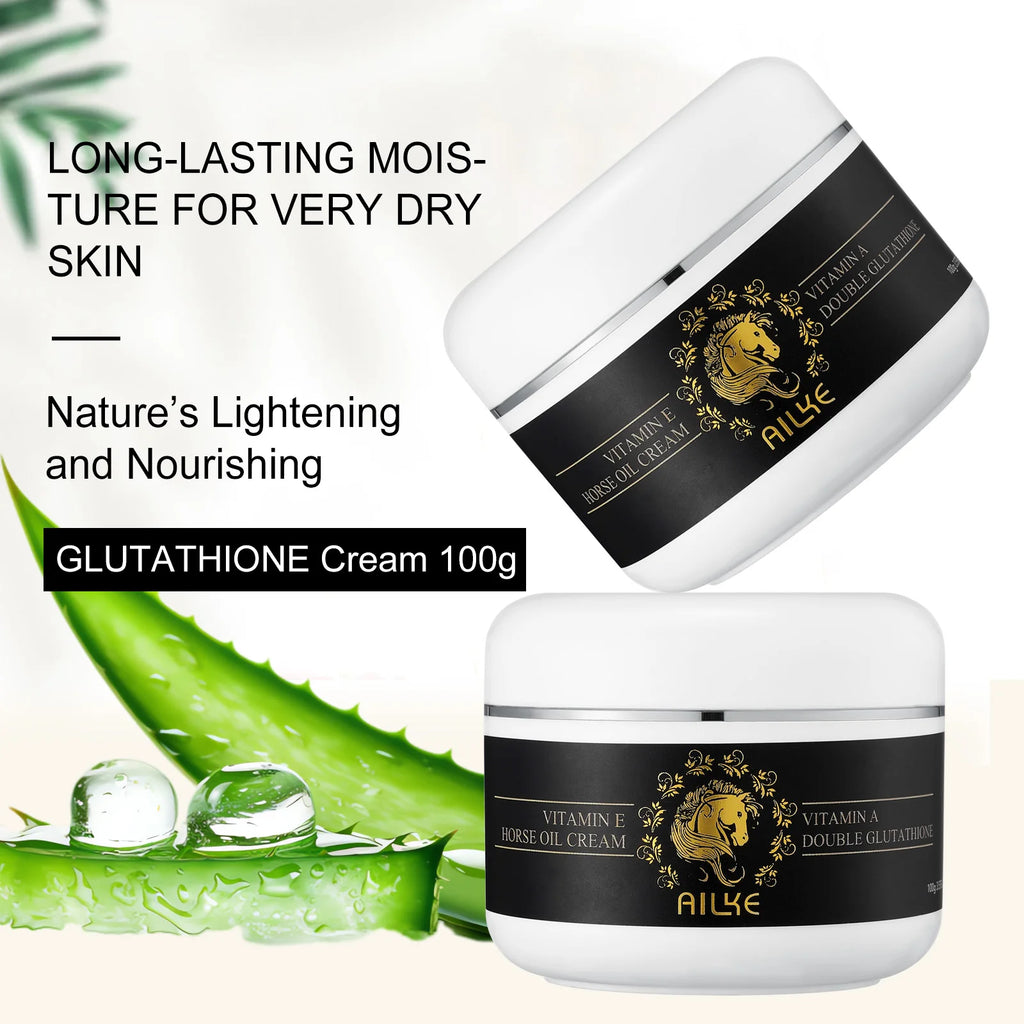 AILKE Ensemble de blanchiment au collagène pour tous les types de peau, éclaircissant, réduit les taches foncées, les taches de rousseur, l'hyperpigmentation, même le teint