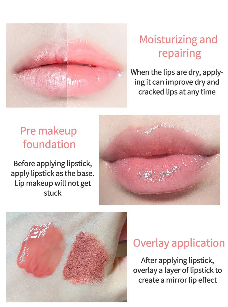 Baume à lèvres au miel et aux fleurs de cerisier CACE – Hydratant et repulpant en profondeur, finition brillante riche en eau, non collant,