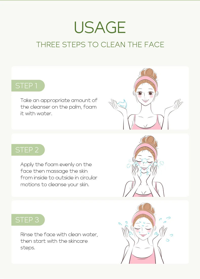 Nettoyant pour le visage à la vitamine C, nettoyage en profondeur, hydratant, élimination des points noirs, soins de la peau, mousse de lavage du visage, soins pour la peau