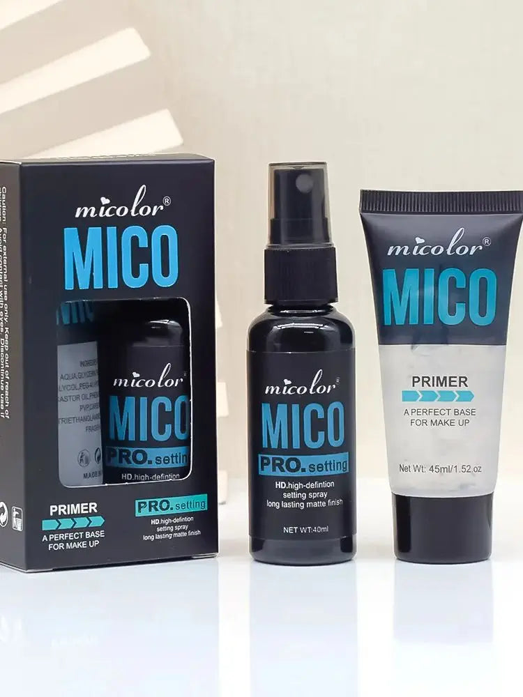 Ensemble de maquillage d'apprêt de maquillage + Spray fixateur, maquillage de maintien de rendu des couleurs des pores invisibles, pour le maquillage de Base et la finition du maquillage