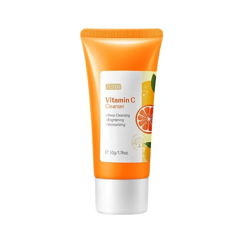 Nettoyant pour le visage à la vitamine C, nettoyage en profondeur, hydratant, élimination des points noirs, soins de la peau, mousse de lavage du visage, soins pour la peau