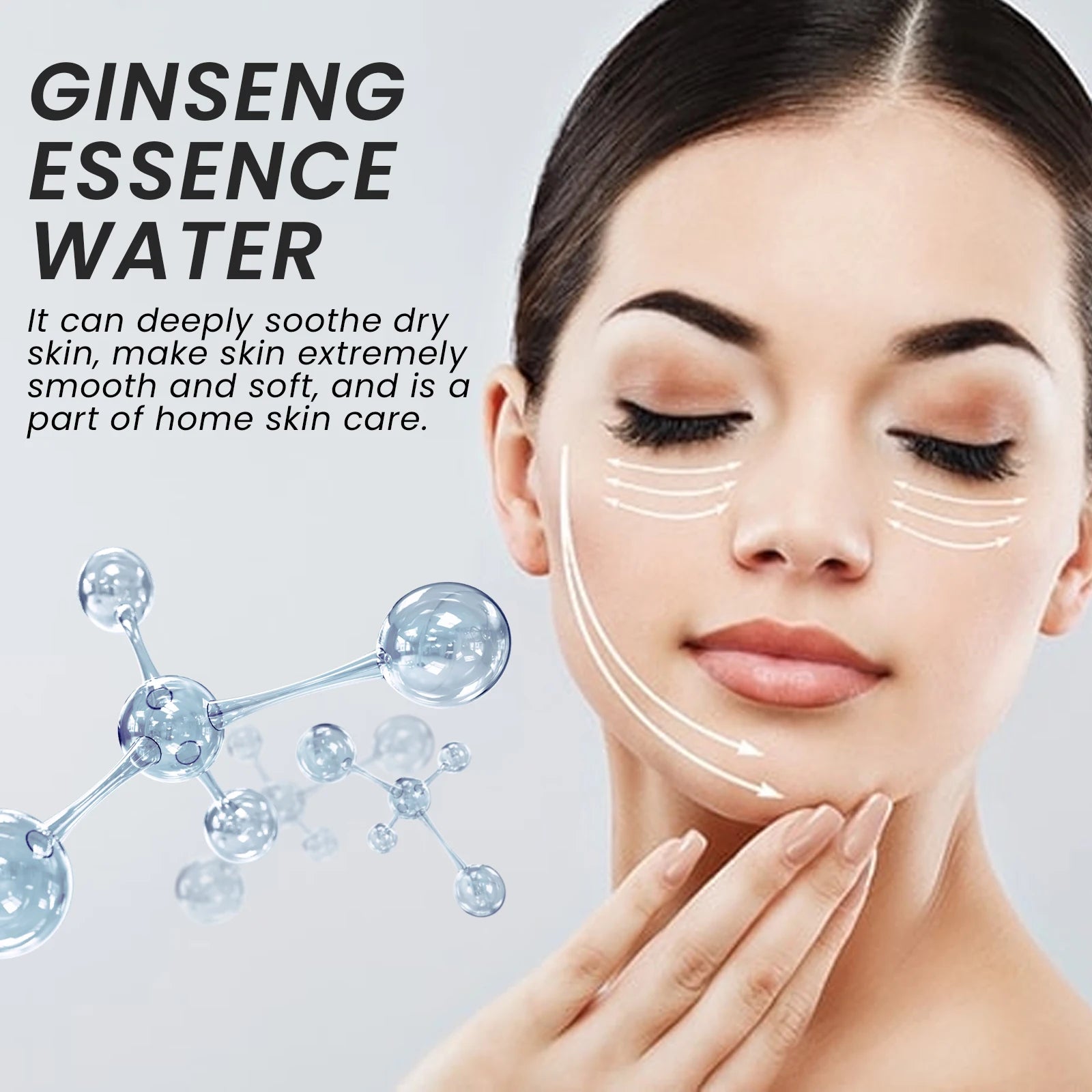 Essence de Ginseng pour le visage, hydrate, éclaircit les ridules, lisse, restaure la peau sèche et terne, sérum éclaircissant, Toner de soin hydratant pour le visage