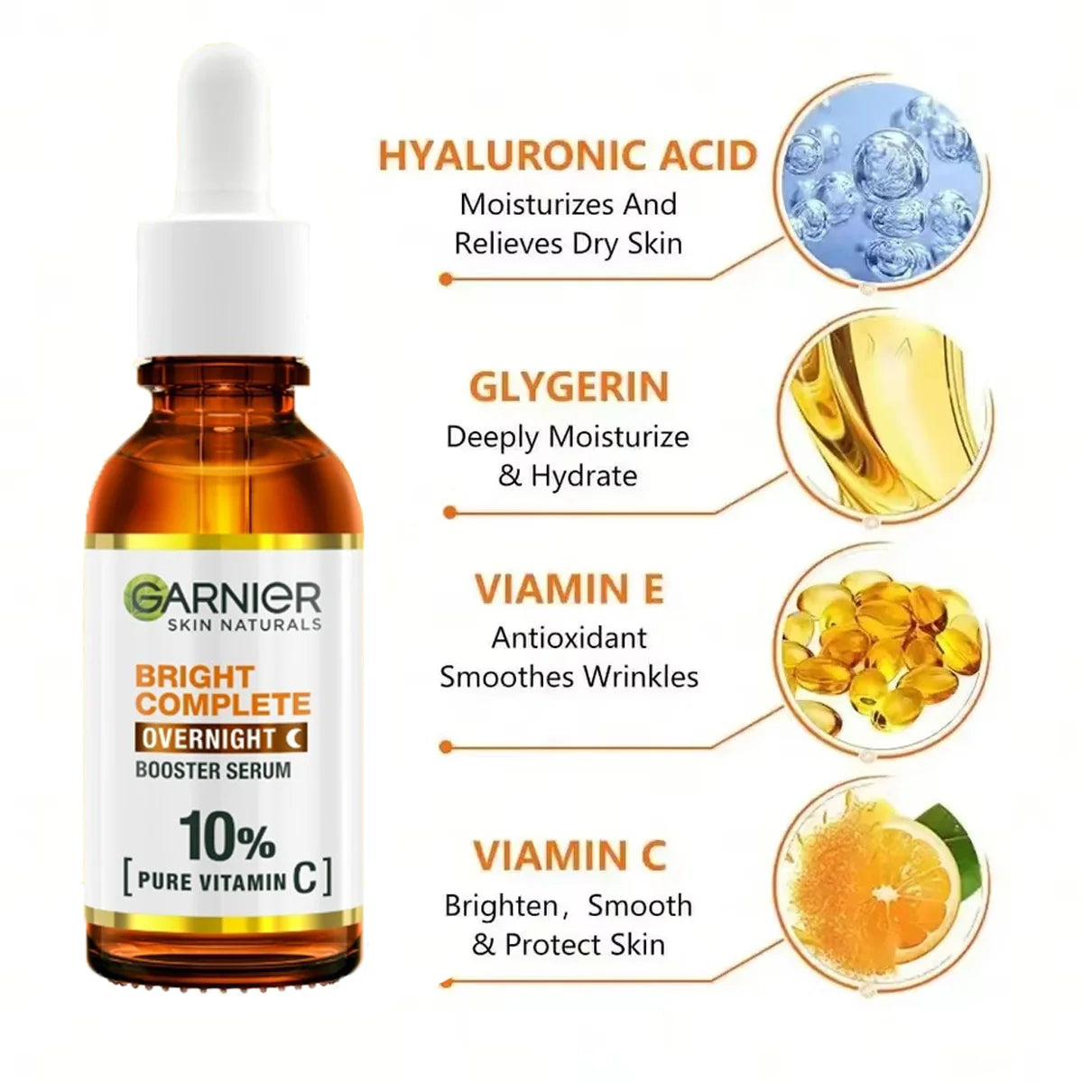 Sérum à la vitamine C pour le visage, Essence blanchissante, élimine les comédons, points noirs, réparation du visage, rétrécit les Pores, hydrate, soins pour la peau