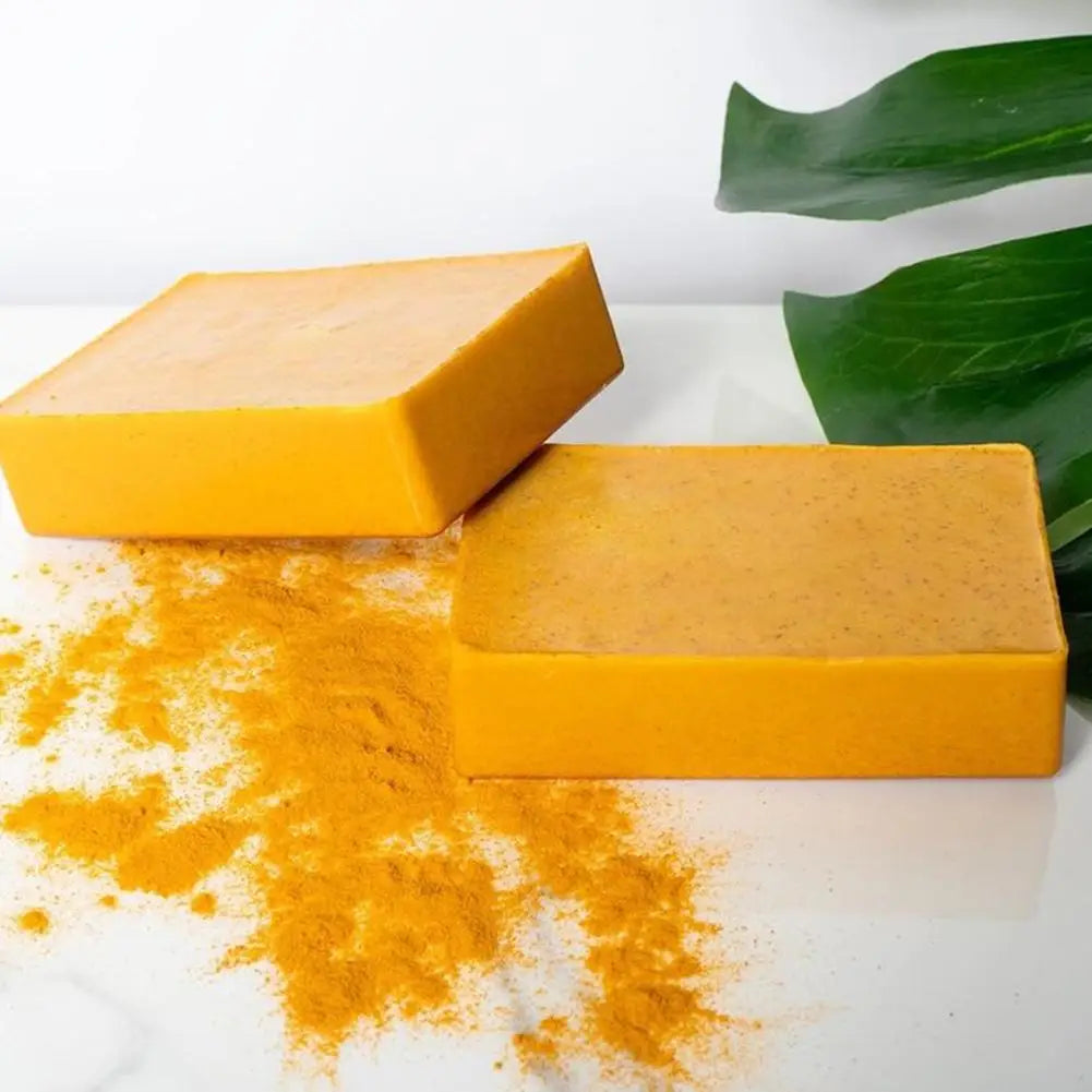 Savon fait à la main au curcuma, savon à l'acide kojique au citron, savon de douche et pour le visage, soins du corps, 100g, 1/3/5 pièces