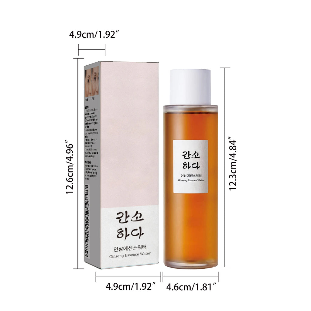 Essence de Ginseng pour le visage, hydrate, éclaircit les ridules, lisse, restaure la peau sèche et terne, sérum éclaircissant, Toner de soin hydratant pour le visage