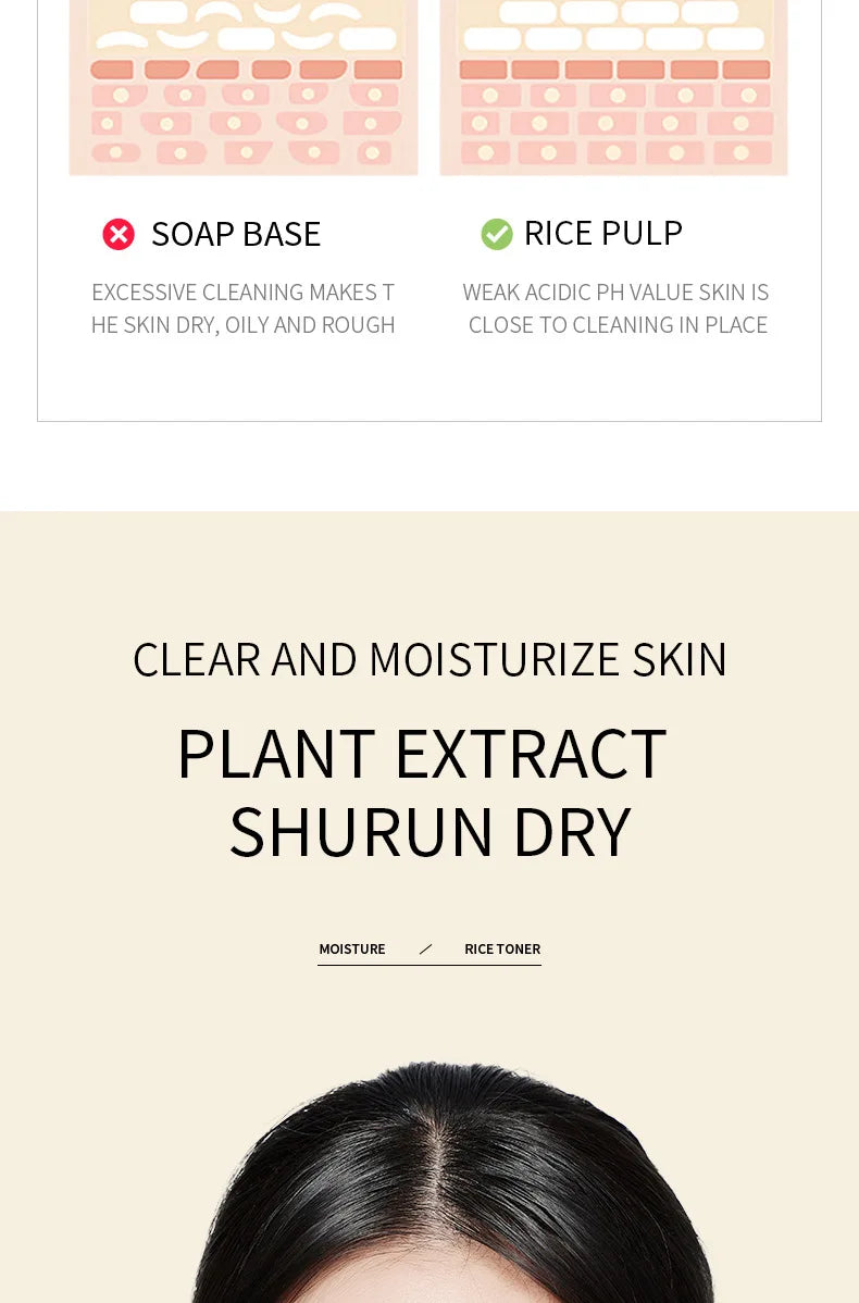 BIOAQUA pulpe brute de riz nettoyant pour le visage mousse de lavage du visage soin de la peau hydratant peau éclaircissant rajeunissement nettoyant pour le visage soins de la peau