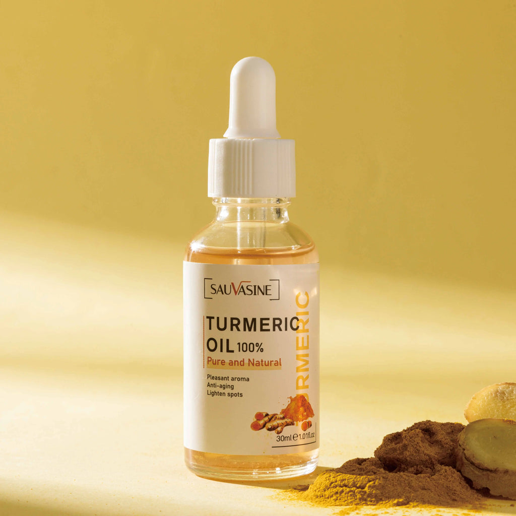 30Ml 100% Turmeric Oil anti Aging Face Whitening Serum Reduce Wrinkle Fine Lines Dark Spot Brightening Facial Lighten Men Women