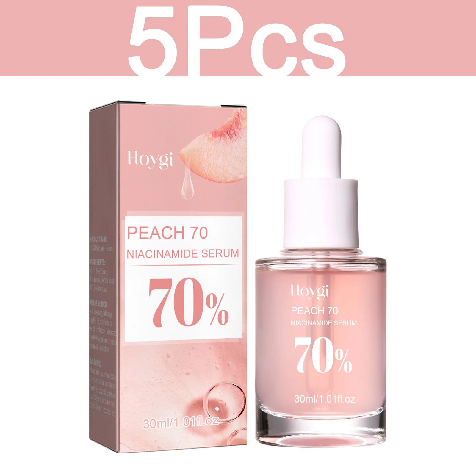 HOYGI pêche Niacinamide sérum pour le visage fondu mélanine tache foncée rétrécit les Pores lisse éclaircir la peau hydratant rajeunissement soins de la peau