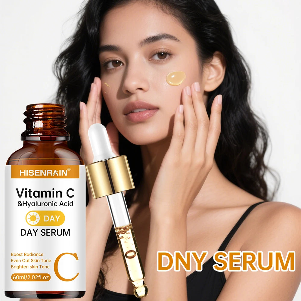 HISENRAIN Sérum Vitamine C + Rétinol + Acide Hyaluronique Duo |   Combo éclaircissant et hydratation anti-âge |   Pour tout type de peau.