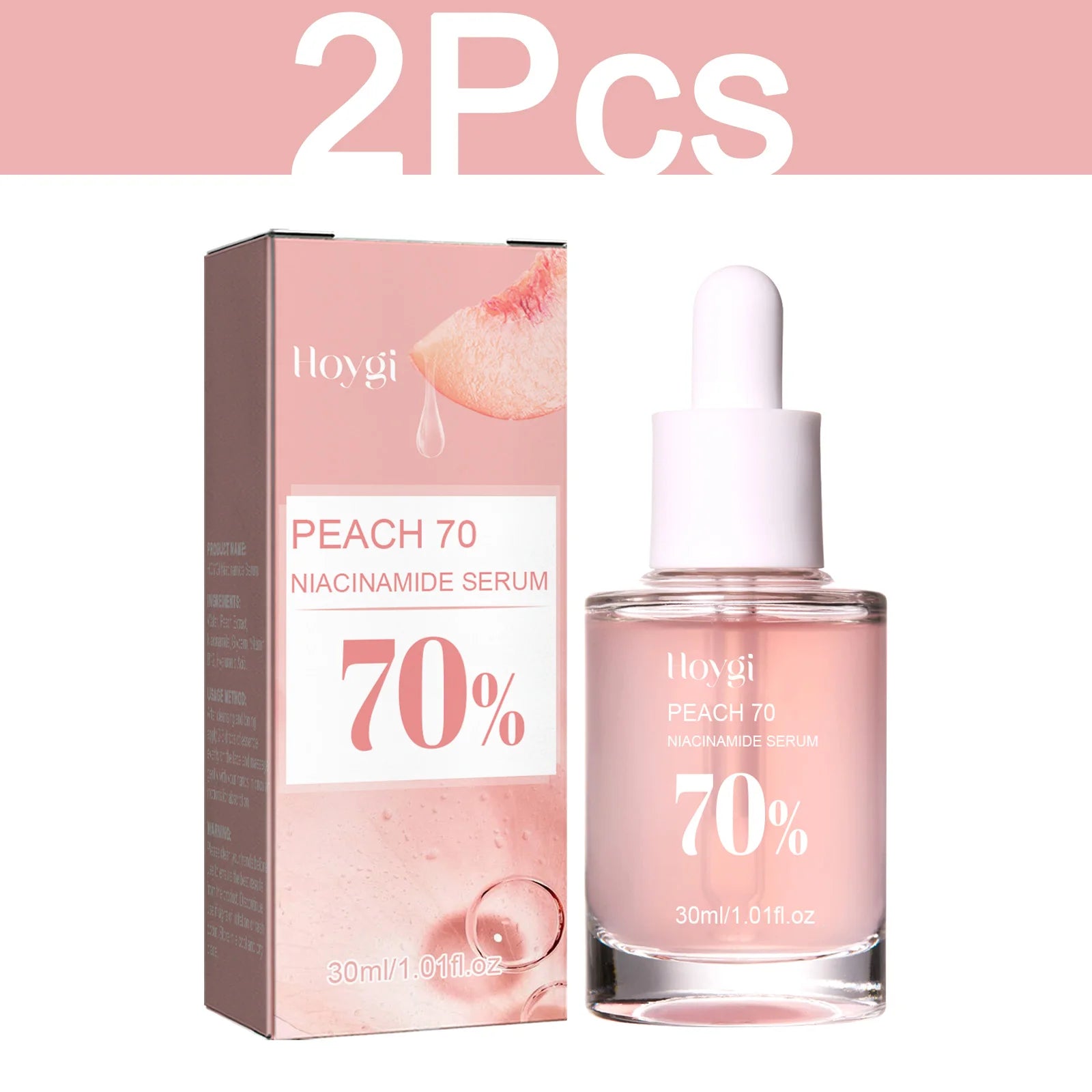 HOYGI pêche Niacinamide sérum pour le visage fondu mélanine tache foncée rétrécit les Pores lisse éclaircir la peau hydratant rajeunissement soins de la peau