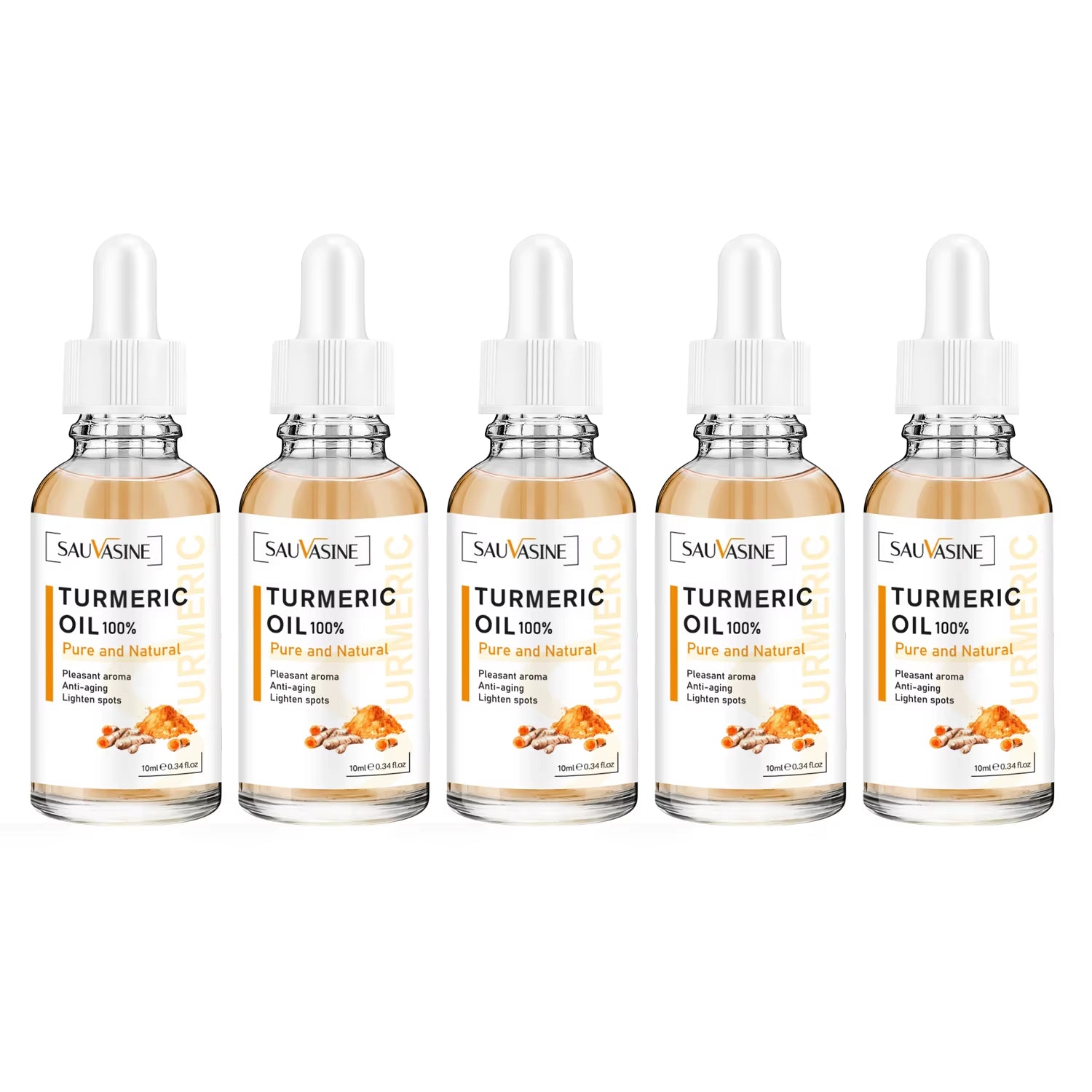 30Ml 100% Turmeric Oil anti Aging Face Whitening Serum Reduce Wrinkle Fine Lines Dark Spot Brightening Facial Lighten Men Women