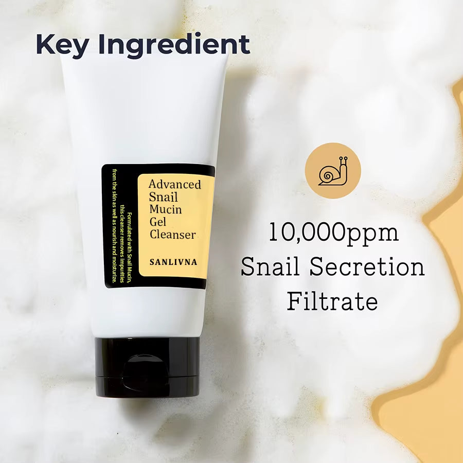 Advanced Snail Mucin Gel Facial Cleanser Clean Pores Moisturizing Moisturizing Cleanser Skin Care Christmas Gift