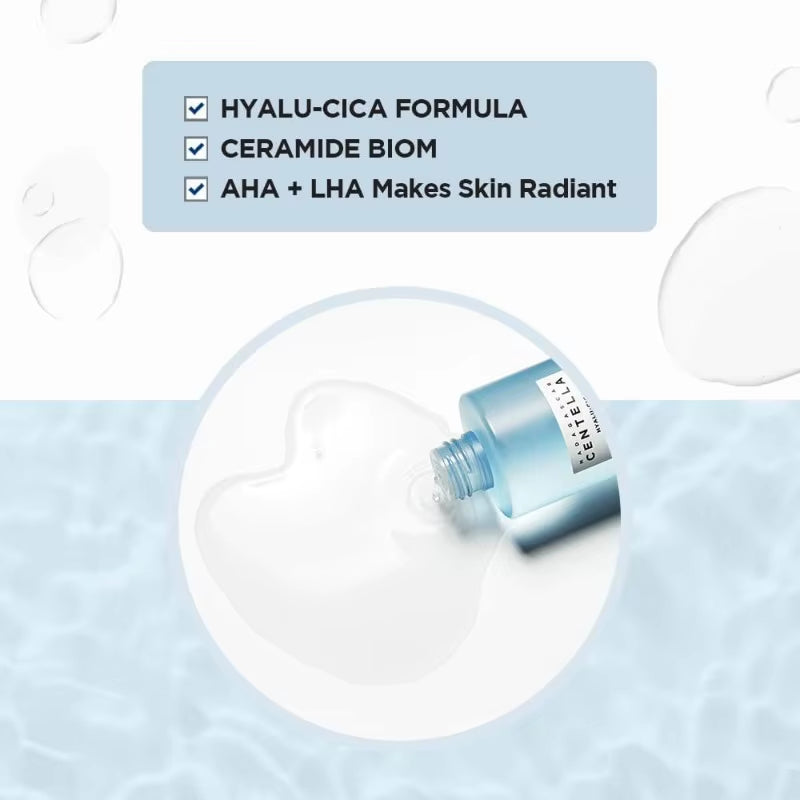 Korean Skincare Centella Hyalu-Cica Brightening Toner Hyaluronic Acid Pore Refining LHA Exfoliator Moisturizing Toner 210Ml