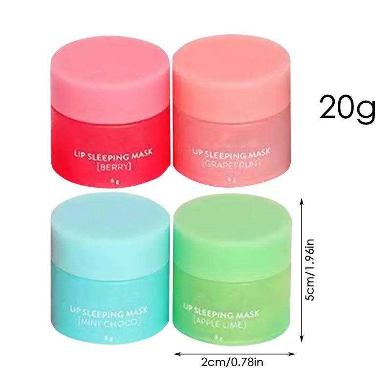 4Pcs Lip Sleeping Masque Nourishing Moisturizing Sleep Lip Masque Moisturizing Nourish Lip Balm Fade Lip Lines Lip Care Lip Mask
