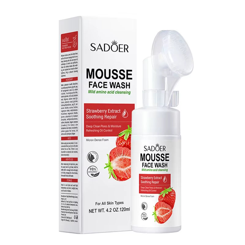 SAODER Fruits Facial Cleanser Face Wash Foam Massasge Cleansing Mossee Moisturizing Hydrating Korean Skin Care